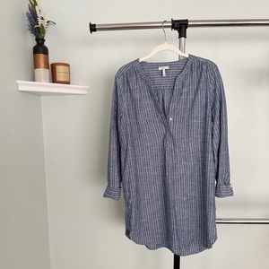 Joie Women’s Clothing Annalie Mini Striped Dress, Chambray